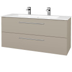 Dřevojas - Umyvadlová skříňka GIO SZZ2 120 - L04 Béžová vysoký lesk / Úchytka T04 / L04 Béžová vysoký lesk 406882E