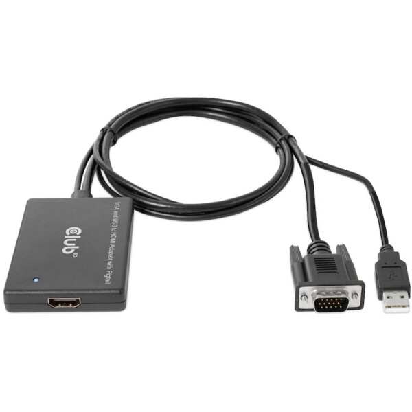 CLUB3D CAC-1720 kabel VGA + USB-A na HDMI M/F 0.6m / FHD (CAC-1720)