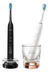 Philips HX9914/57 Sonicare DiamondClean 9000 černá + bílá / Sonický zubní kartáček / 2ks / 62.000 kmitů / 4 režimy (HX9914/57)