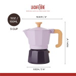 Kitchen Craft Moka konvička La Cafetière Venice Purple, fialová barva, kov