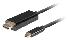Lanberg kabel USB-C (M) - HDMI (M) 1 m černá / 4K 60 Hz / HDMI 2.0 / USB 3.2 Gen 2 (CA-CMHD-10CU-0010-BK)