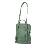Prostorný dámský kožený batoh Jean, zelený