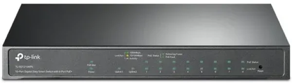 TP-LINK TL-SG1210MPE / 10-port Switch / 9-Port Gigabit PoE+ / 1 Gigabit RJ45-SFP (TL-SG1210MPE)