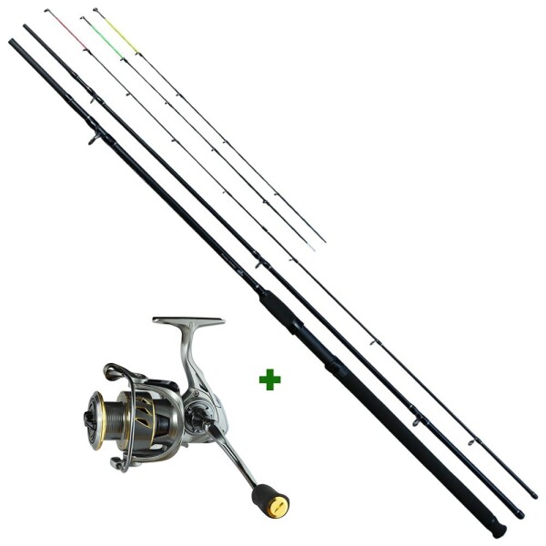 Giants Fishing Prut Black Method Feeder 12ft 40-90g + naviják GXF 3000FD Akční set,Giants Fishing Prut Black Method Feeder 12ft 40-90g + naviják GXF 3