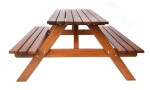 Rojaplast PIKNIK zahradní set dřevěný - 200 cm - lakovaný