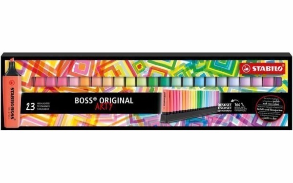 STABILO BOSS ORIGINAL Zvýrazňovač ARTY sada 23 barev