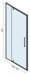 REA/S - Rohový sprchový kout RAPID SWING Dveře: 100 x Sprchová zástěna: 100 KPL-09415
