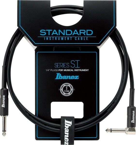 Ibanez Instrument Cable 1,52m Black Straight & Right Angled Plugs