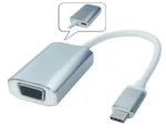 PremiumCord Převodník USB-C na VGA / Redukce / Full HD 1080p / hliníkové pouzdro (8592220014803)