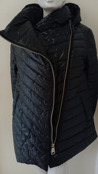 Dámská zimní bunda s kapucí M51818 - Zaks černá 52