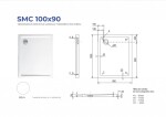 Aquatek - SMC 100x90 sprchová vanička z tvrzeného polymeru SMC10090