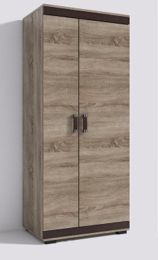 Šatní skříň P1 Dveře: Trufla, Rozměr: 80 cm, Korpus: Šedá