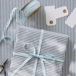 Ib Laursen Bavlněná stuha na špulce Light Blue – 5 m, modrá barva, textil