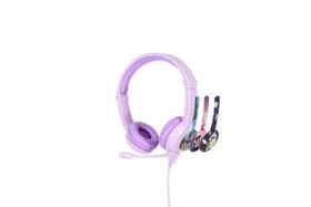 BuddyPhones GALAXY - Fialová / Dětská herní sluchátka s mikrofonem / BuddyCable / 3.5 mm jack / 0.8 m (BP-GALAXY-PURPLE)