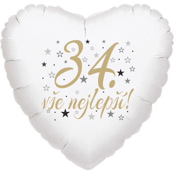 34. narozeniny balónek srdce Balonky.cz 34. narozeniny balónek srdce Balonky.cz