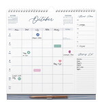 Busy B Nástěnný kalendář s perem Weekly Blue 2026/27, modrá barva