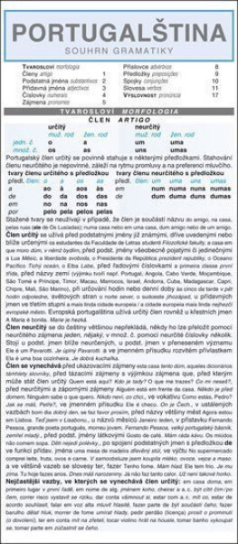 PORTUGALŠTINA souhrn gramatiky - Jaroslava Jindrová