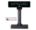 Virtuos VFD zákaznický displej Virtuos FV-2030B 2x20 9mm, USB, černý