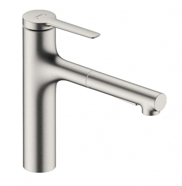 HANSGROHE - Zesis M33 Dřezová baterie s výsuvnou sprškou, sBox, vzhled nerezu 74823800