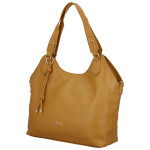 Elegantní dámská koženková kabelka na rameno Mandy, hnědá