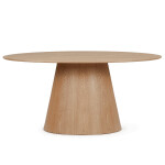 Oválný jídelní stůl 160x90cm, dýha, dub HT-L3523 OAK