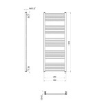 SAPHO - METRO-E elektrické otopné těleso rovné 500x1340 500 W, černá mat ME513B