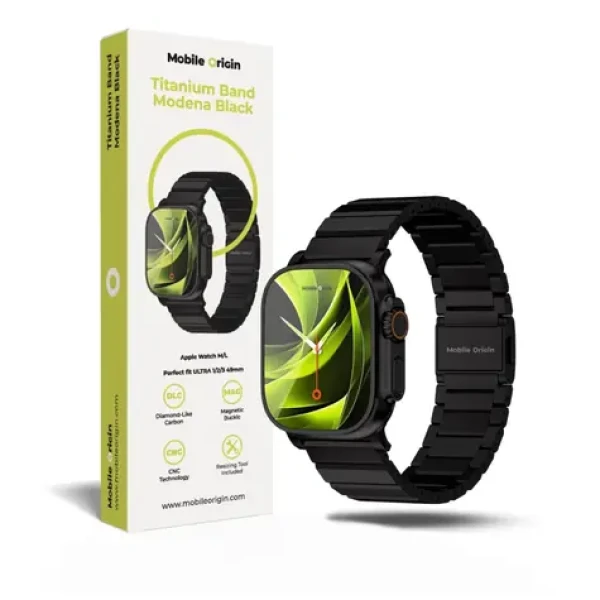 Mobile Origin Modena Řemínek pro Apple Watch Ultra 42/44/45/46/49mm černá (MO-TBM-BLK)