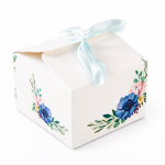 Výslužková krabice se stuhou Blue střední 16,5x16,5x11cm
