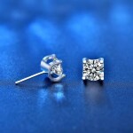 Royal Fashion stříbrné náušnice HA-XEZ008-SILVER-MOISSANITE