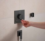 HANSGROHE - Ecostat Comfort E Termostatická baterie pod omítku, pro 2 spotřebiče, kartáčovaný černý chrom 33711340