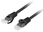 Lanberg CAT6 černá / Patch kabel / UTP / 0,5 m / LSZH / CU / Fluke Passed (PCU6-10CU-0050-BK)