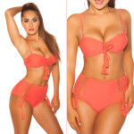 Sexy PushUp bikiny s drátem a odnímatelnými ramínky GELB 34