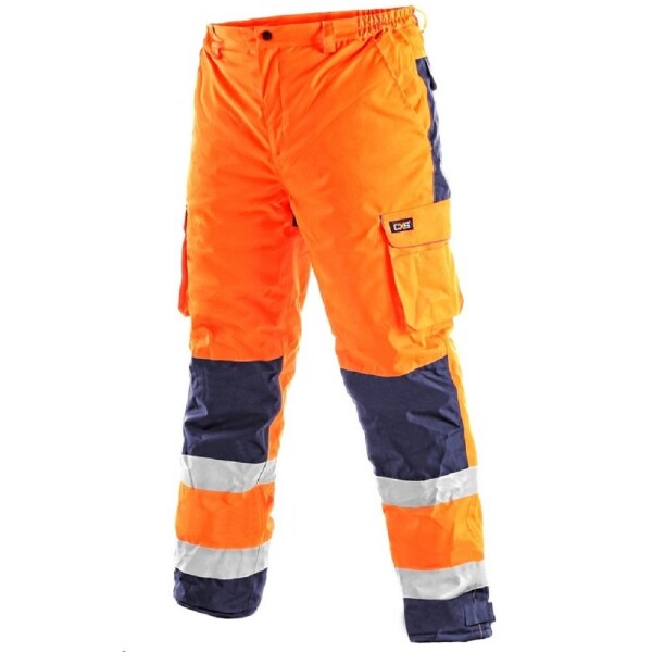 Kalhoty CARDIFF pánské reflexní zimní oranžovo-modré 3XL oranžovo-modré