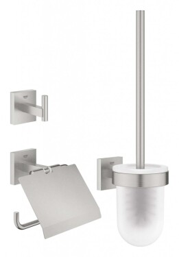 GROHE - QuickFix Start Cube Set doplňků pro toaletu 3 v 1, supersteel 41123DC0