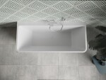 MEXEN/S - Volta vana volně stojící rohová 150 x 75, bílá, sifon a přepad bílá 51131507500-20