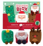 Plyšová mačkací hračka - paměťová pěna velká vánoční Squish Blox (mix motivů)