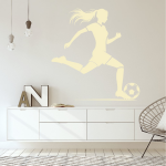 Samolepka Fotbalistka Barva: bílá, Velikost: 100 x 95 cm