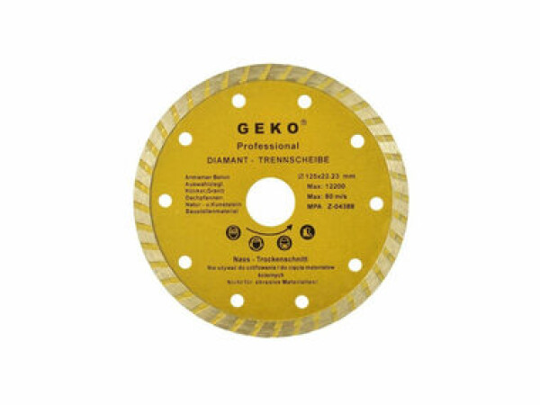 GEKO G00261 / Řezný kotouč diamantový Turbo / 125 x 8 x 22.2 mm (G00261)