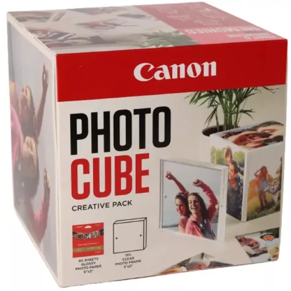 Canon PP-201 Photo Cube Creative Pack bílá/růžová / Fotopapír / lesklý / 13x13 cm / 40 ks (2311B075)