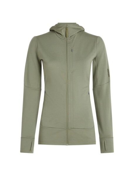 ICEBREAKER Wmns Merino 260 Quantum IV LS Zip Hood, Lichen (vzorek) velikost: S