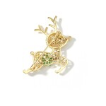 Vánoční brož Swarovski Elements Rudolf 4 - vánoční sob, Barevná/více barev