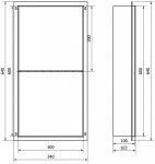 MEXEN - X-Wall-NR modul pro vestavbu do stěny s policí 60x30, bílá 1921603010S