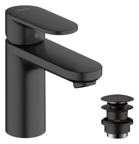 HANSGROHE - Vernis Blend Umyvadlová baterie s výpustí Push-Open, CoolStart, matná černá 71589670
