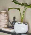 Bloomingville Kameninový obal na květináč Pennie 13 cm, bílá barva, keramika