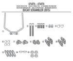 A7407A montážní sada pro plexi 7407A pro Ducati Scrambler 400/800 (15-23)