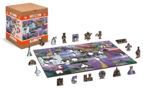 WOODEN CITY Dřevěné puzzle Levandulová Francie 2v1