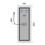 REA - Zrcadlo LED 150x50cm MOL-SQ HOM-01527