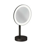 KLUDI - Vela R Kosmetické zrcátko s LED osvětlením, broušený Gunmetal 58995N2F
