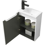 CERANO - Umyvadlová skříňka pro WC Sora - bílá matná - 39,5x55x22 CER-670729