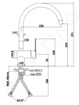 PAFFONI - Ringo Dřezová baterie, matná černá RIN180NO